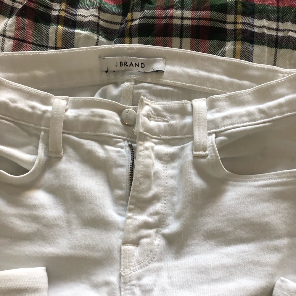 J Brand white skinny jeans